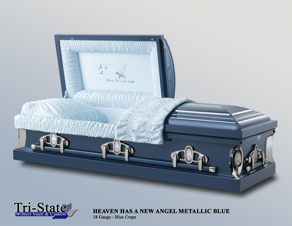 Heaven Has A New Angel Metallic Blue